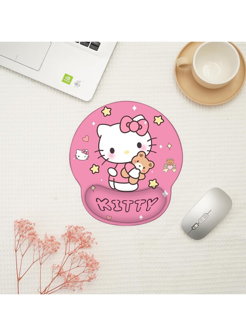 General Cute Anime Cat Mouse Pad with Wrist Rest Support, Anime Desktop Accessories, Office Supplies, Ergonomic Desk Laptop Mouse Pad  - Image 2