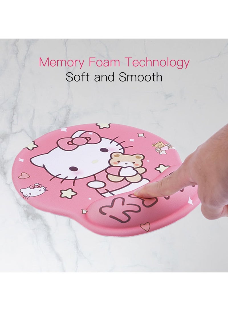 General Cute Anime Cat Mouse Pad with Wrist Rest Support, Anime Desktop Accessories, Office Supplies, Ergonomic Desk Laptop Mouse Pad  - Image 5
