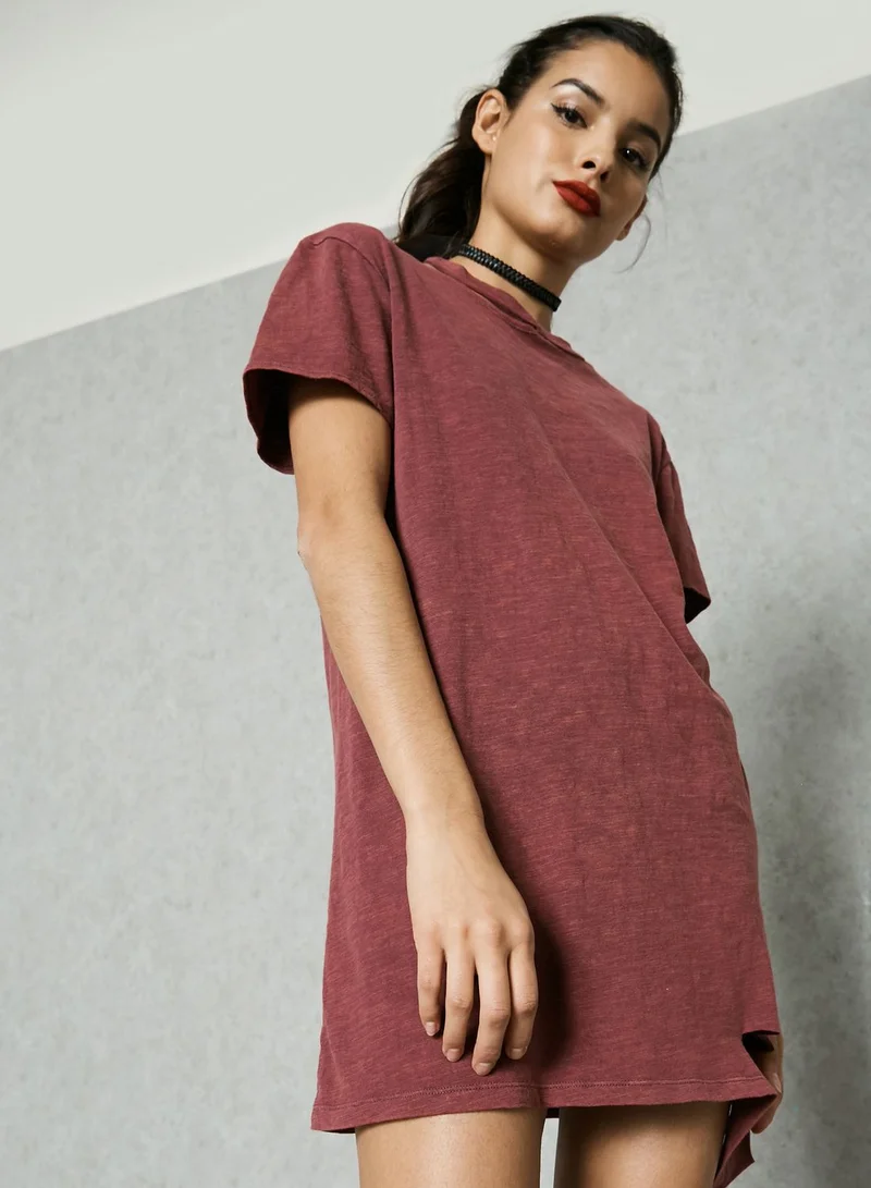 FOREVER 21 Ripped T-Shirt Dress