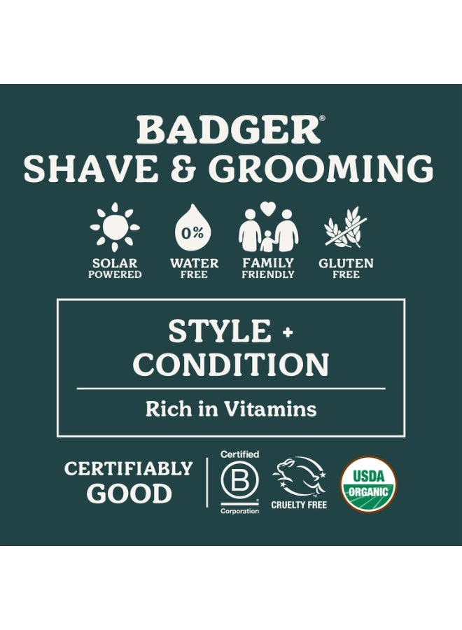 Badger شمع شارب بادجر، تثبيت متوسط، رائحة ذكورية خفيفة، سهل التطبيق، شمع شارب ولحية عضوي معتمد متعدد الاستخدامات، 0.75 أونصة في علبة - Image 2