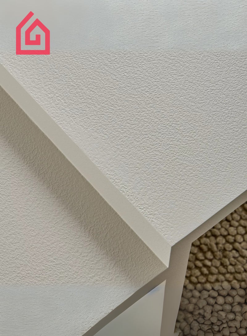 Karnak White Intersect Modern Coffee Table – Designer Square Double-Layer Center Table with Cross Base | Minimalist Luxury Living Room Furniture UAE - Image 4