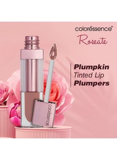 Coloressence Roseate Tinted Lip Gloss Infused With Rose Oil Lightweight Long Lasting Hydrating Lip Plumper For Shine & Fuller Lips 6Ml Peaches N Cream  - Image 4