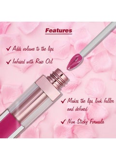 Coloressence Roseate Tinted Lip Gloss Infused With Rose Oil Lightweight Long Lasting Hydrating Lip Plumper For Shine & Fuller Lips 6Ml Peaches N Cream  - Image 5