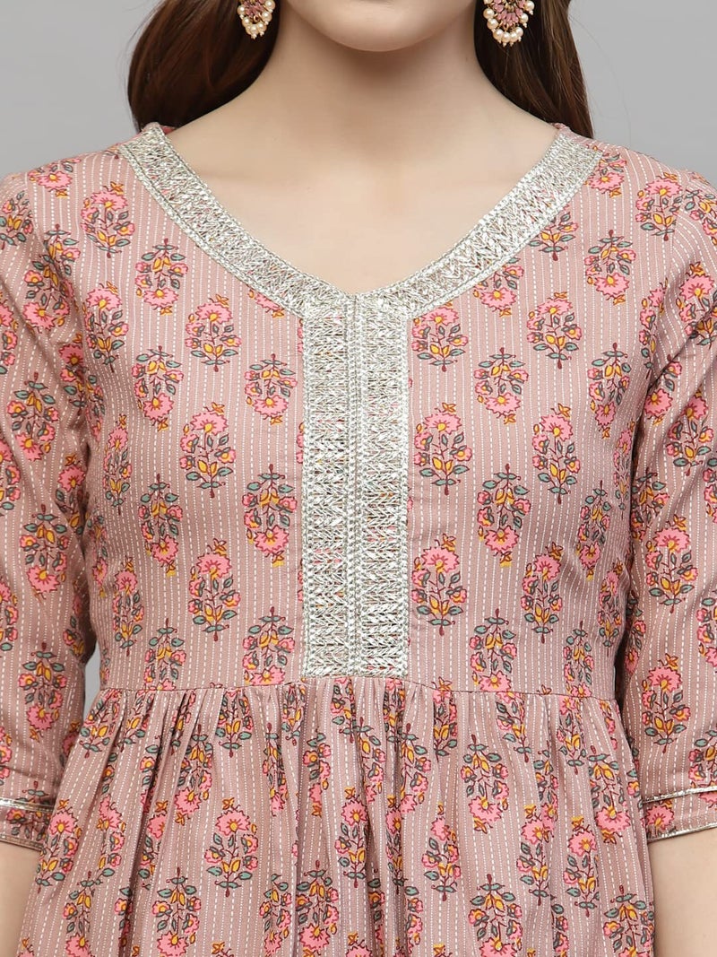 Stylum Women's Floral Printed Rayon Kurta Sharara Dupatta Set - Image 5