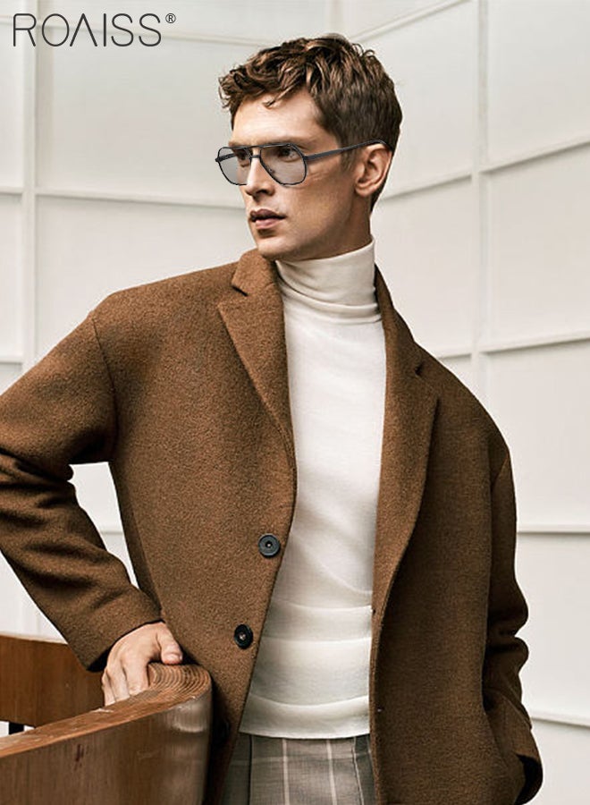 roaiss Polarized Fashion Sunglasses for Men, UV400 Protective Driving Glasses, Smart Photochromic Lenses with Aluminum-magnesium Frames, Suitable for Men's Driving, Fishing, Golfing, Traveling - Image 2