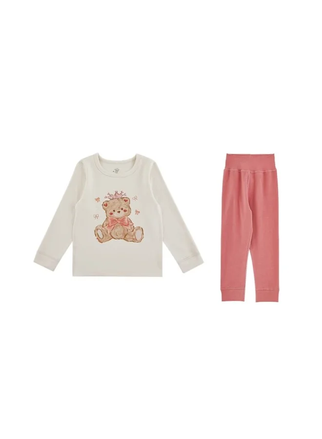 Yoehyaul Girls Cotton Pajama Set with long sleeves and graphic print