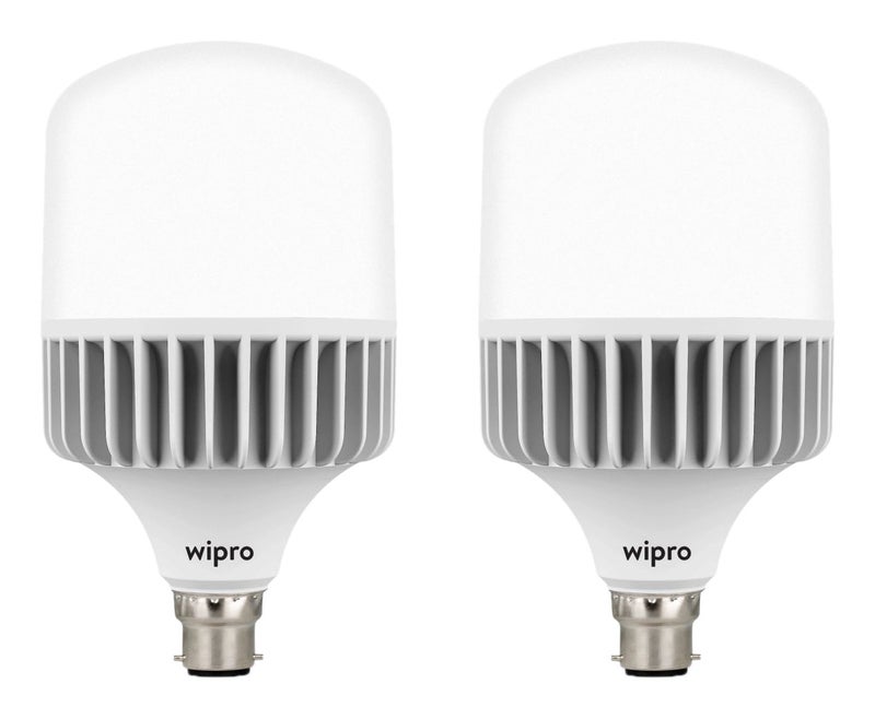 wipro Garnet 40W LED Bulb for Home & Office |Cool Day White (6500K) | B22 Base|220 Degree Light Coverage |4Kv Surge Protection |400V High Voltage Protection |Energy Efficient | Pack of 2 - Image 1