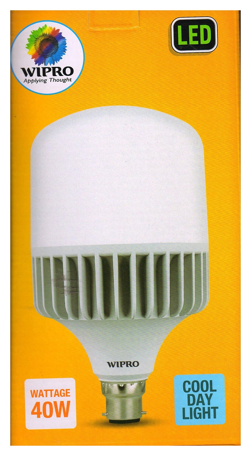 wipro Garnet 40W LED Bulb for Home & Office |Cool Day White (6500K) | B22 Base|220 Degree Light Coverage |4Kv Surge Protection |400V High Voltage Protection |Energy Efficient | Pack of 2 - Image 3