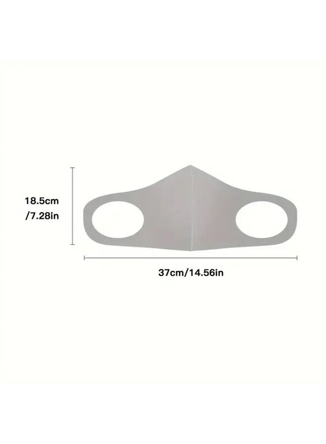 5 Pack Reusable Face Masks Washable Breathable Polyester For Men And Women - Image 4