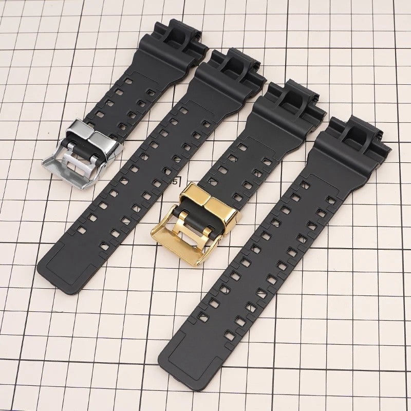 Bluejw PU Watch Band Strap Replacement for Casio GA-100/400/GD120 Series with Steel Ring - Image 5