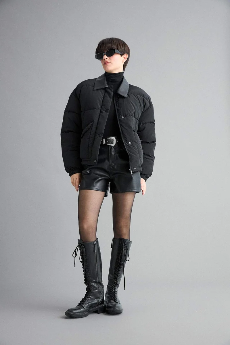 DeFacto Waterproof Regular Fit Polo Neck Jacket
