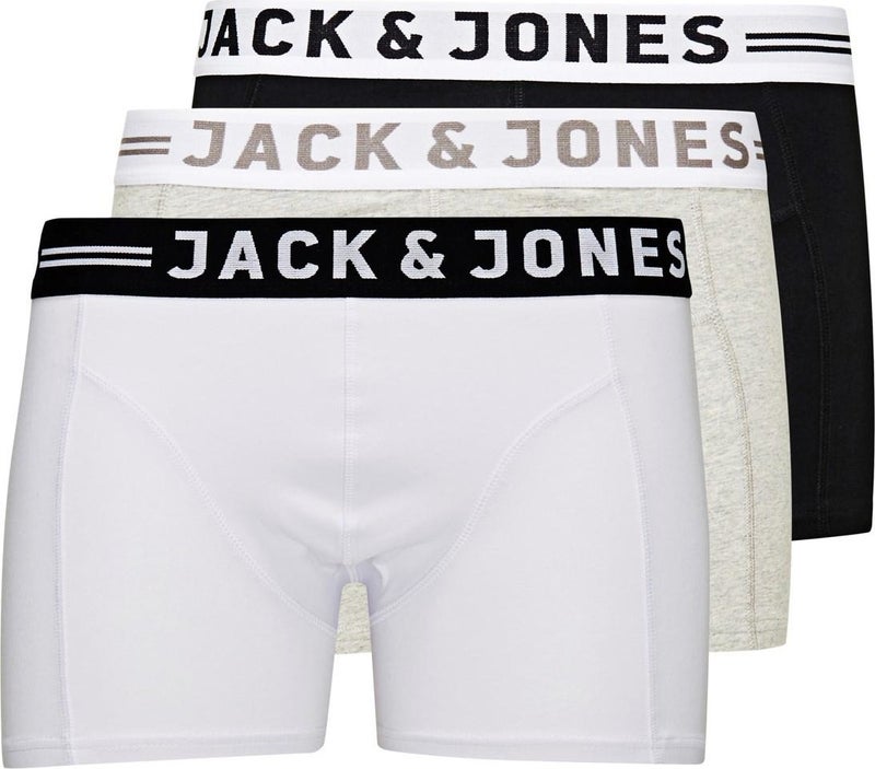 Jack Jones Sense Trunks 3-Pack Noos Men's Gray Boxer 12081832-Grey  - Image 1