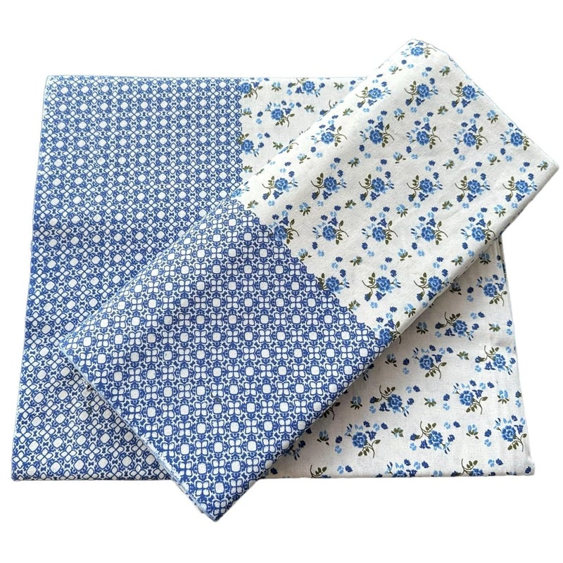PWI 100% Cotton Summer Topsheet/Odhne wali Chaddar Single Bed 300 TC (Pack of 2)-Blue - Image 5