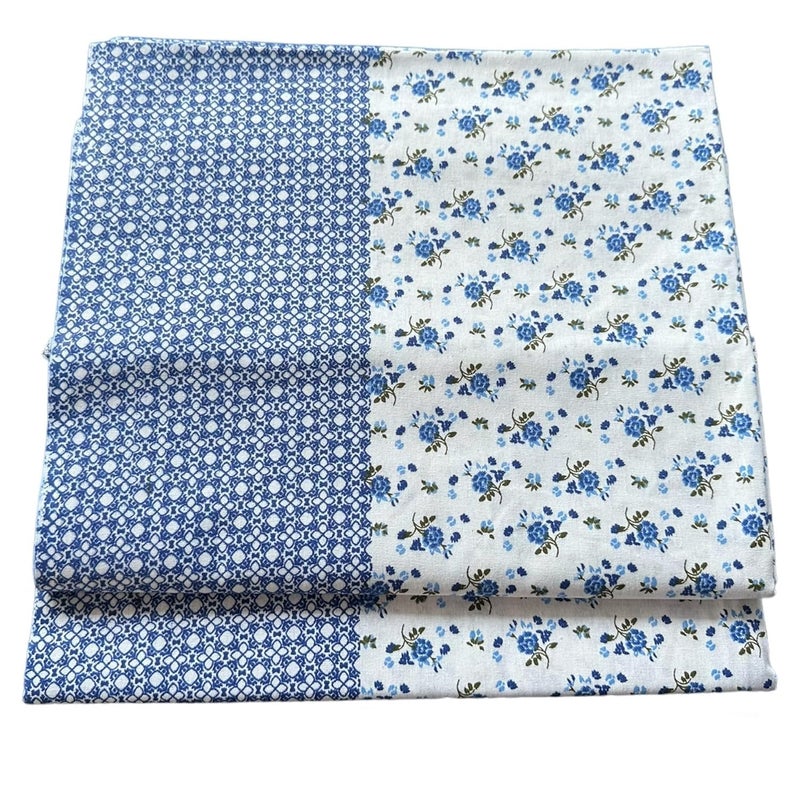 PWI 100% Cotton Summer Topsheet/Odhne wali Chaddar Single Bed 300 TC (Pack of 2)-Blue - Image 3