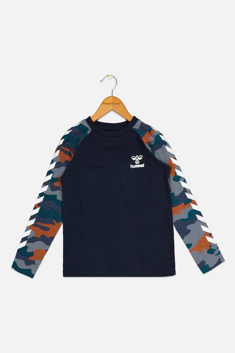 Hummel Kids Boy Camouflage Long Sleeve Training Top, Multicolor - Image 2