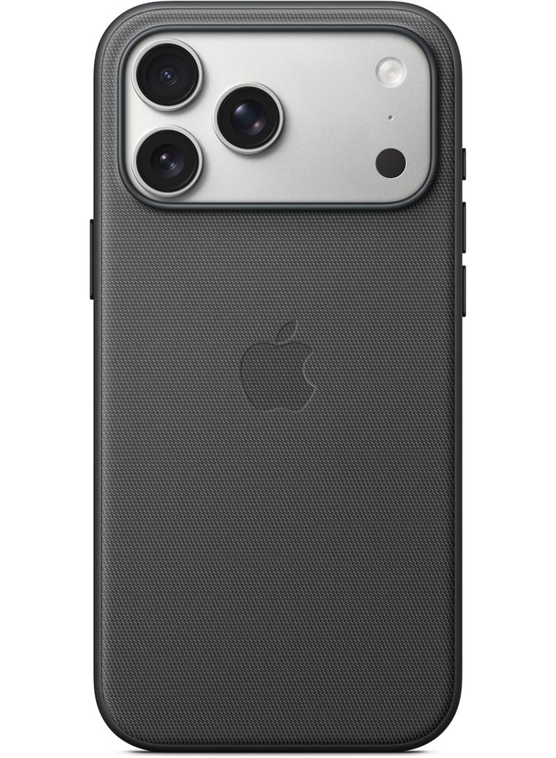 Ecosystem Offical Woven Fabric case for iPhone 17 Pro Cover, Shockproof Woven Fabric, Raised Camera Edge, Anti-Slip, Compatible with Wireless Charger, Woven Shockproof Case (Black) - Image 2