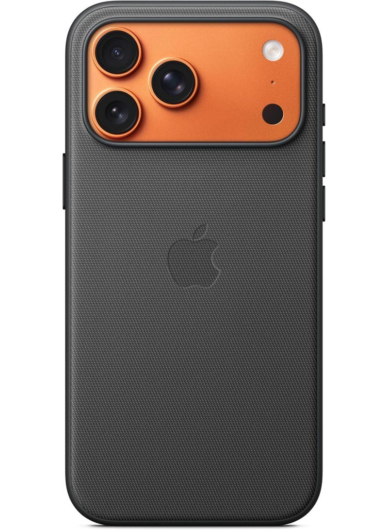 Ecosystem Offical Woven Fabric case for iPhone 17 Pro Cover, Shockproof Woven Fabric, Raised Camera Edge, Anti-Slip, Compatible with Wireless Charger, Woven Shockproof Case (Black) - Image 1