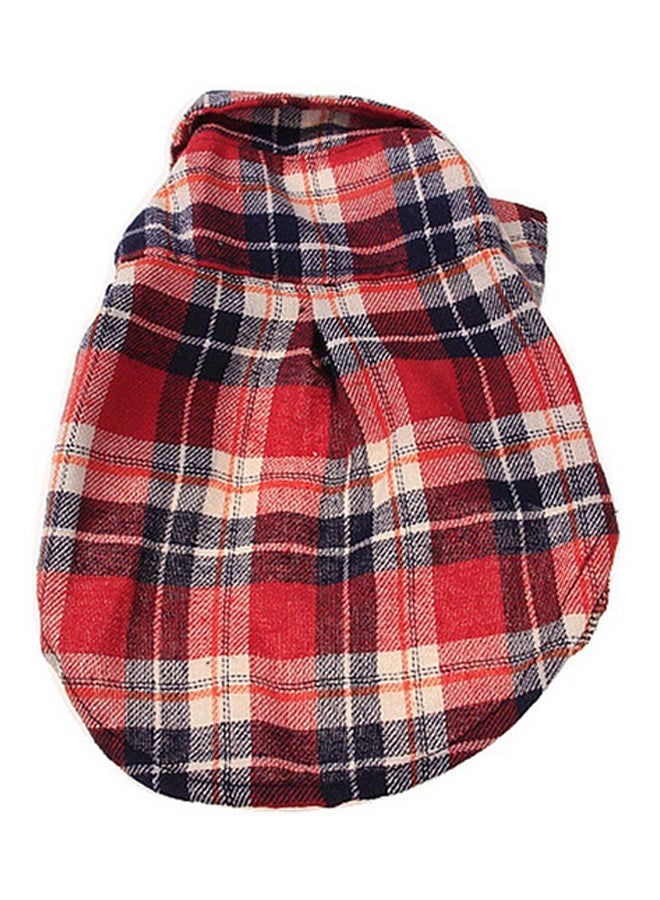 Generic Summer Fashionable Plaid Tops Red XS  - Image 2