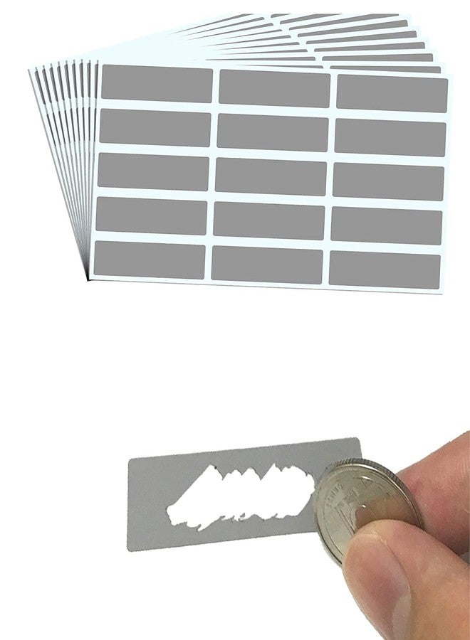 iberry's 50 x 10 mm Silver Scratch Off Label Stickers for Sale Events, Festival Offers, Surprising - Set of 528 Peel Off Labels - Image 1