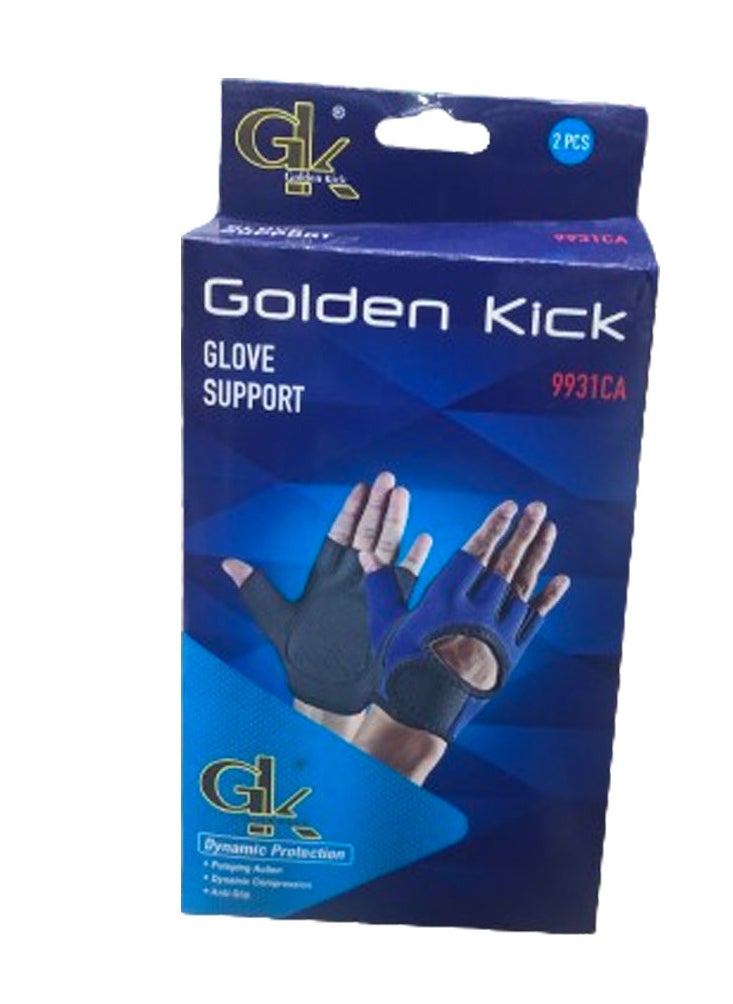 Golden Kick - Anti Slip Gym Gloves for Men and Women,Ideal for Weightlifting, Cycling,Crossfit, Offers Good Grip - Image 1