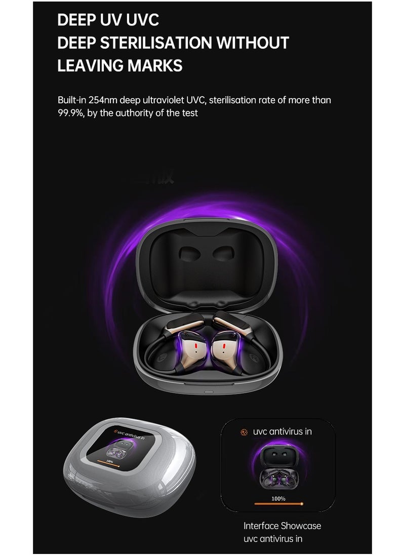 Generic - Intelligent Real-Time Translation Wireless Bluetooth Earbuds, HIFI Sound Quality, Ultra-Long Battery Life, Bluetooth 5.4, 150+ Languages Supported, 5-7 Hours Playtime, 60+ Days Standby, Comfortable Silicone Design, UVC Sterilization with 99.9% Effectiveness - Image 1