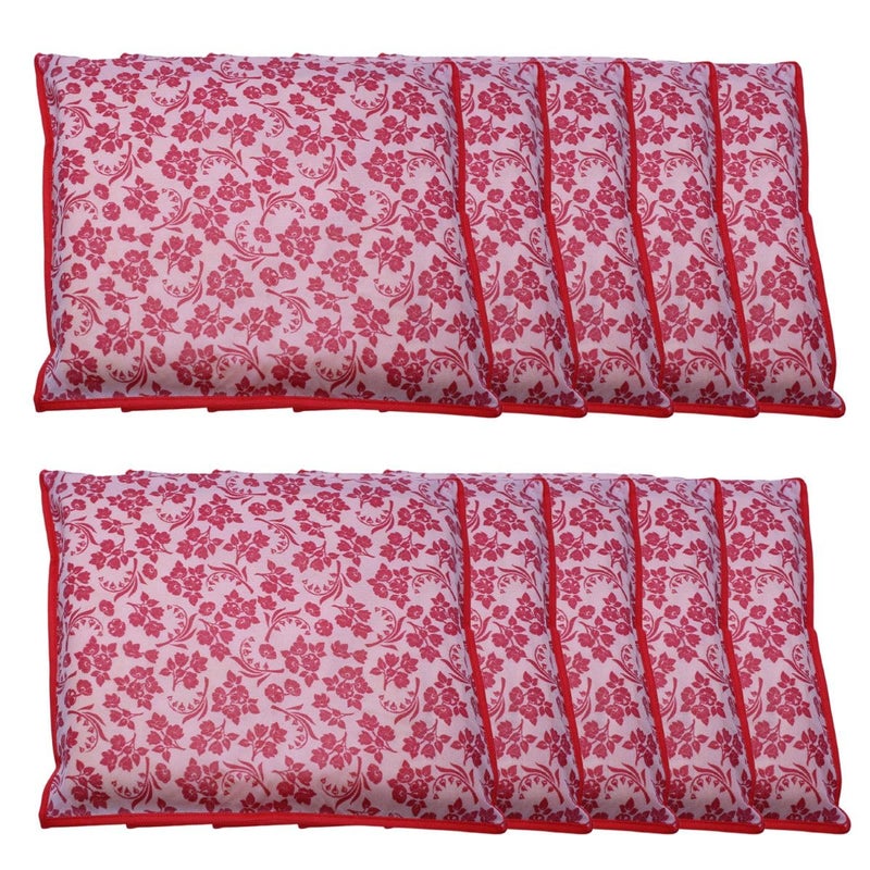 LAXIS ® Non-Woven Printed Single Saree Cover, Saree Bag Pack of 10Pcs, Transparent Saree Covers With Zip, Saree Covers For Storage, Wardrobe Organiser, Size-36x42x2cm (Peach) - Image 1