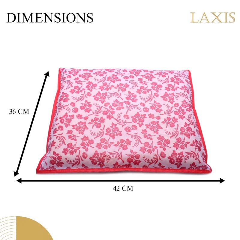 LAXIS ® Non-Woven Printed Single Saree Cover, Saree Bag Pack of 10Pcs, Transparent Saree Covers With Zip, Saree Covers For Storage, Wardrobe Organiser, Size-36x42x2cm (Peach) - Image 2