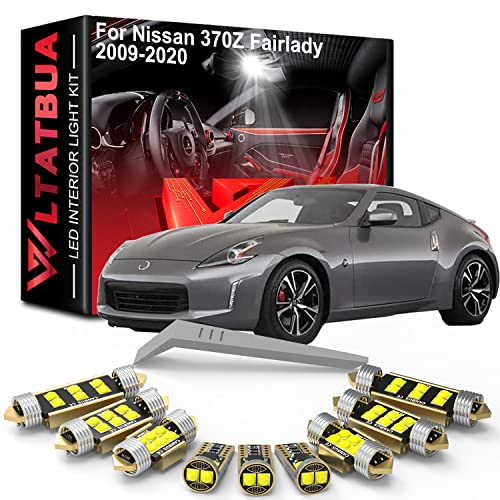 WLTATBUA LED Interior Light Kit Package Replacement for Nissan 370Z Fairlady 2009 2010 2011 2012 2013 2014 2015 2016 2017 2018 2019 2020, Super Bright 6000K White - Image 1
