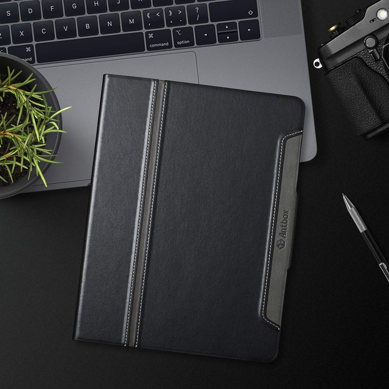 Antbox Case for iPad Pro 12.9'' 6th Generation (2022) 5th/4th/3rd Generation (2021/2020/2018), Built-in Pencil Holder Auto Sleep/Wake Function PU Leather Smart Cover (Black) - Image 3
