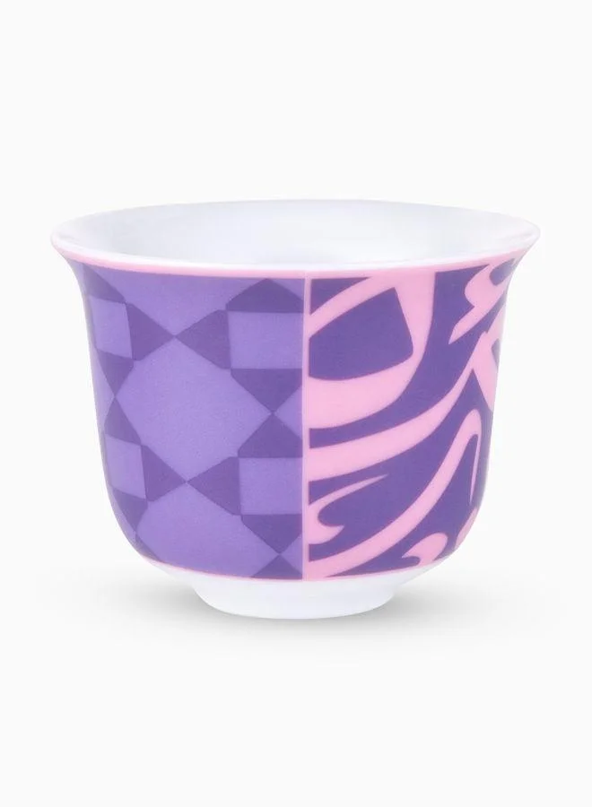 Silsal Set of 2 Bahja Arabic Coffee Cups- Purple - Silsal x Maison Mishmashi