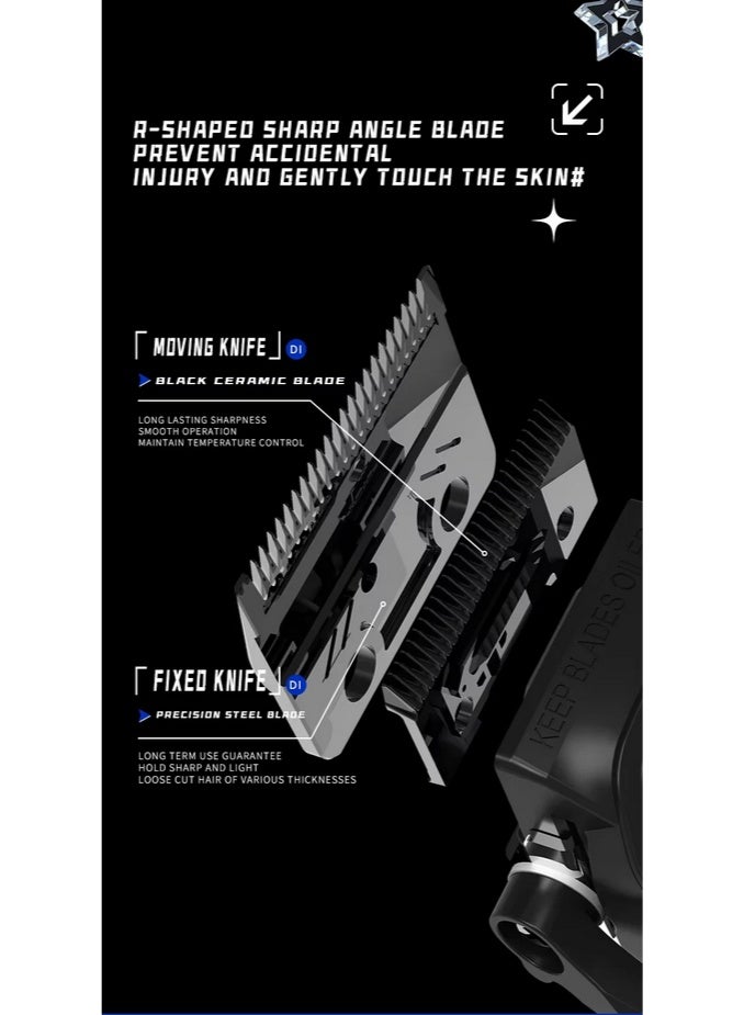 ماكينة الحلاقة الإحترافيه للصالونات KM-2372 بشاشة ليد ملونه و ذراع للتحكم فى الشفره بسرعة 7000RPM - Image 5