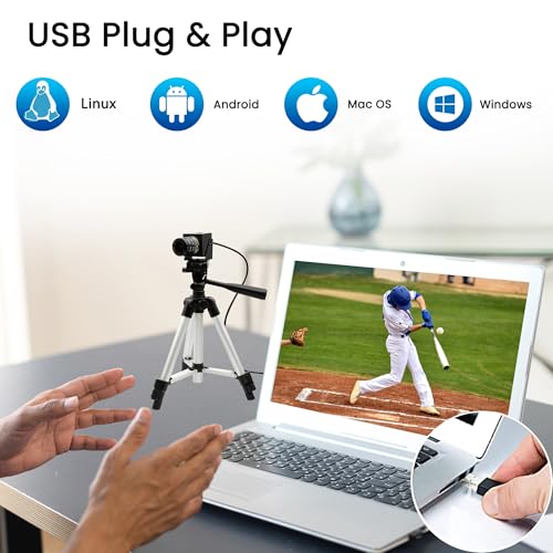 SVPRO USB Camera 1080P 120fps High Speed Camera for Golf Swing Simulator,12MP 4K Webcam with 3X Manual Zoom Lens USB Plug and Play for Computer Laptop Compatible with Windows Linux MacOS Android - Image 5