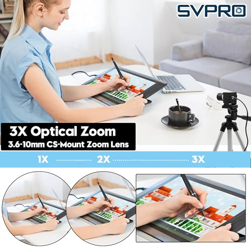 SVPRO USB Camera 1080P 120fps High Speed Camera for Golf Swing Simulator,12MP 4K Webcam with 3X Manual Zoom Lens USB Plug and Play for Computer Laptop Compatible with Windows Linux MacOS Android - Image 4