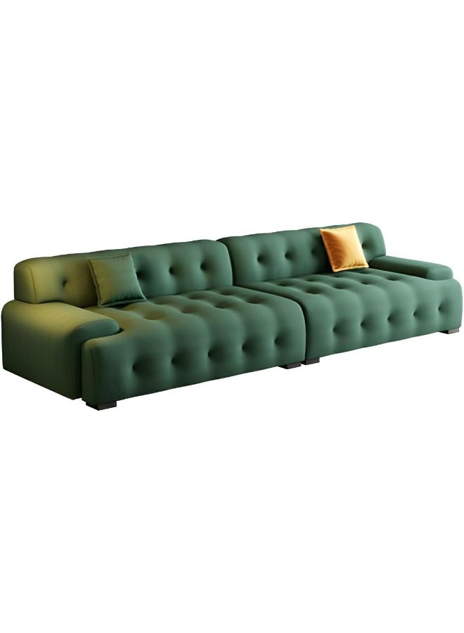 Comfynest Modern Green Pine Wood Sofa Fra_Am Material With Tight Back & Black Legs Latex Seat Filling, 185.42 X 93.98 X 71.12 Cm Green  - Image 4
