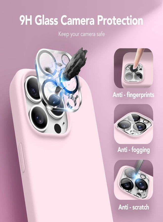 GONEZ iPhone 14 Pro MAX Case, with 1X Screen Protector + 1X Camera Lens Protector, Full Body Protective Case, Shockproof Liquid Silicone Case, Hot Pink - Image 5