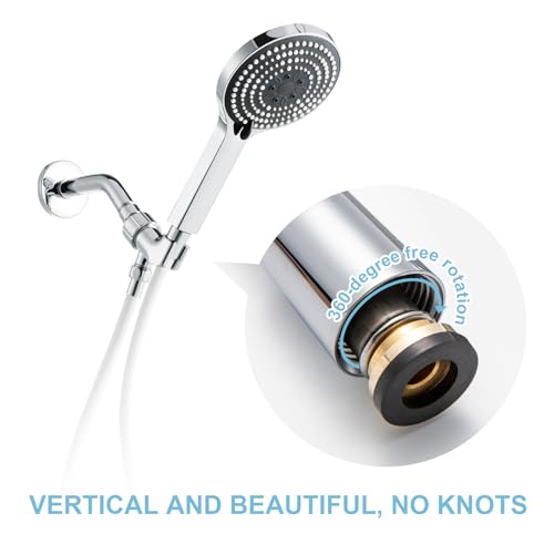OFFO Ultra-Flex Shower Hose, Premium RV PVC Handheld Shower Head Hose Flex Hoses Extension with Brass Insert and Nut for Bathing Pet Bathing, 60 in Smooth White - Image 3