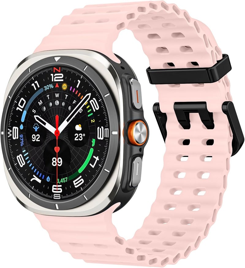 MoKo Sport Band Compatible with Samsung Galaxy Watch Ultra 47mm (2024) for Men Women, Soft and Breathable Silicone Strap, Waterproof Replacement Wristband - Image 1