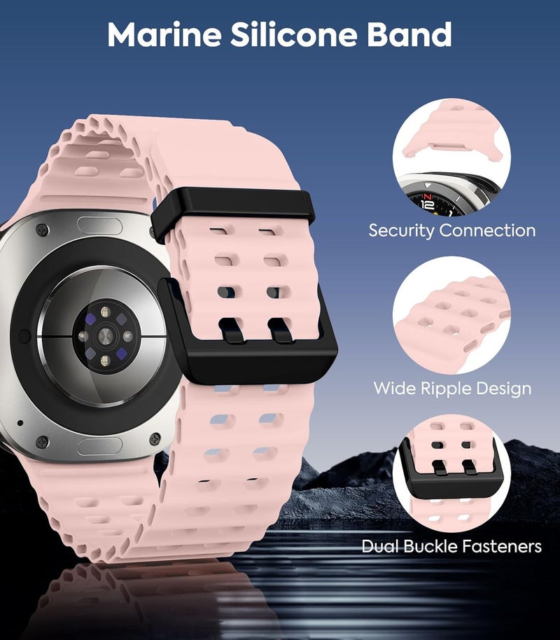 MoKo Sport Band Compatible with Samsung Galaxy Watch Ultra 47mm (2024) for Men Women, Soft and Breathable Silicone Strap, Waterproof Replacement Wristband - Image 3