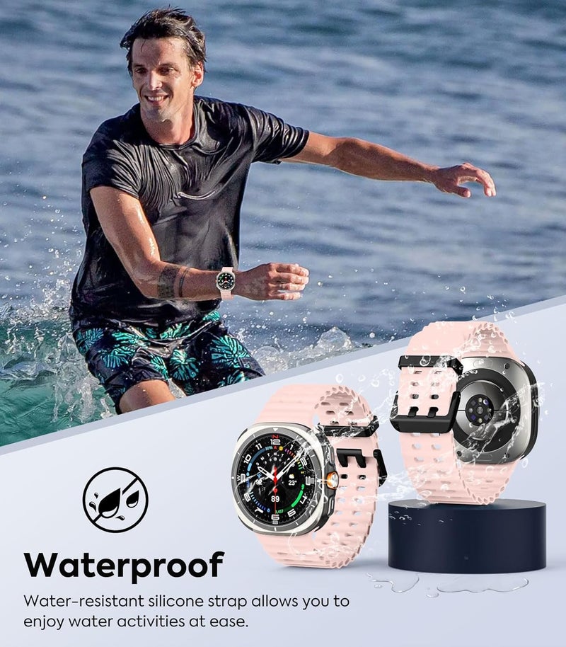 MoKo Sport Band Compatible with Samsung Galaxy Watch Ultra 47mm (2024) for Men Women, Soft and Breathable Silicone Strap, Waterproof Replacement Wristband - Image 5