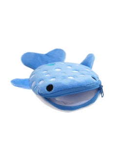 Excefore Shark Coin Purse, Cute Plush Cartoon Small Wallet for Women - Fun Coin Pouch and Cosmetic Bag (Blue)  - Image 1