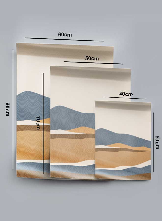 LOWHA Poster Painting Art With Four Separate Pieces Of Double-Sided Stickers Abstract Mountain Japanese Pattern For Home Bedroom Living Room And Office Decor - Image 4