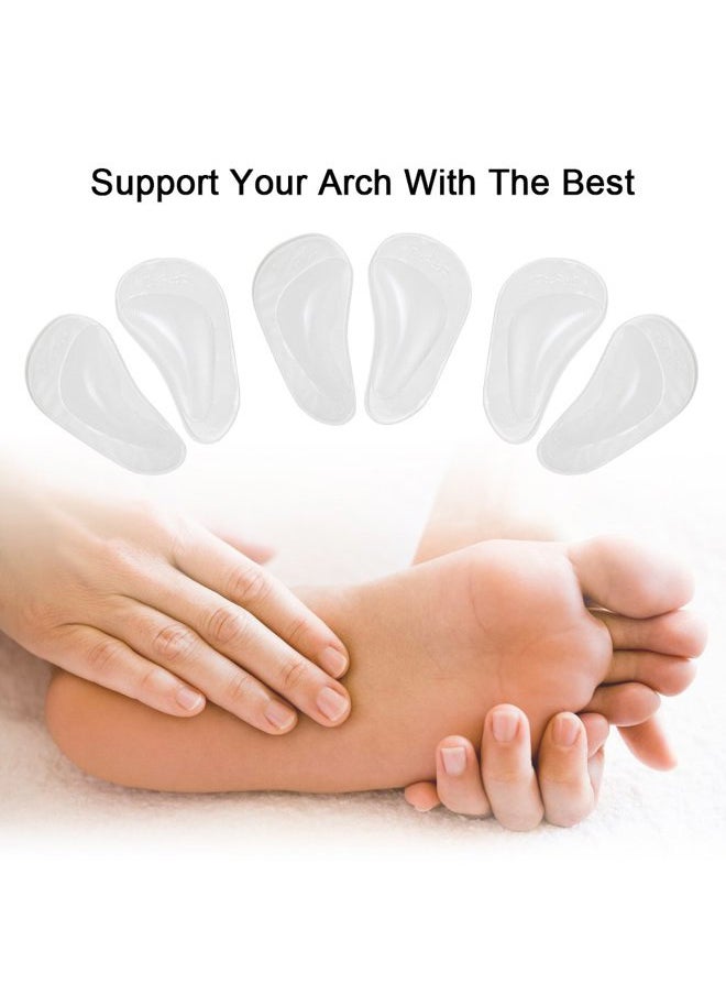 Dr.Foot Dr. Foot's Arch Support Shoe Insoles for Flat Feet, Gel Arch Inserts for Plantar Fasciitis, Adhesive Arch Pad for Relieve Pressure and Feet Pain- 3 Pairs (Clear, 3 Count (Pack of 1))  - Image 5