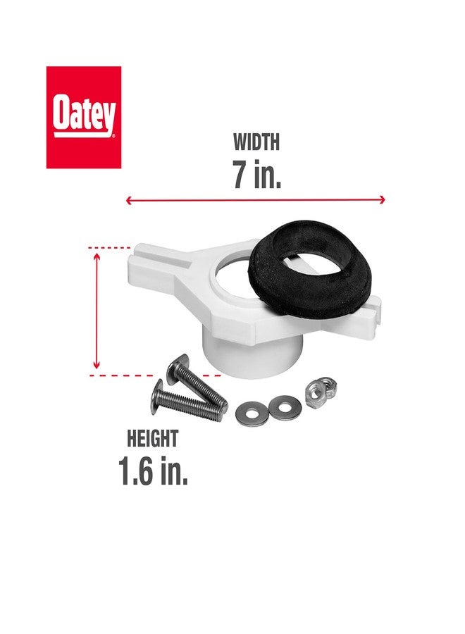 Oatey 43540 2-inch Black ABS Horizontal Adjustable Urinal Flange Kit - Image 4