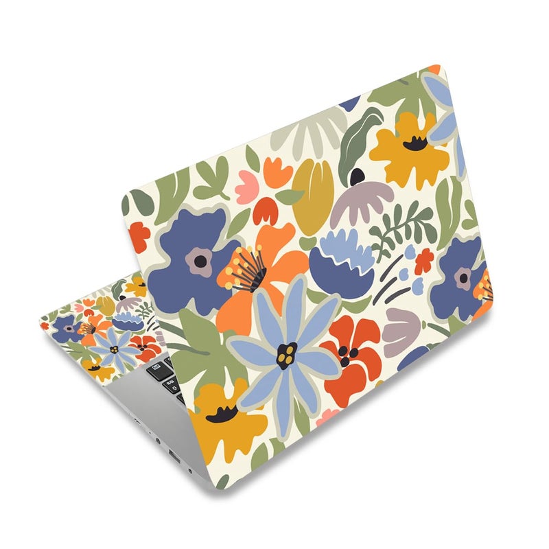 DINKY Laptop Skin Sticker Decal, 16" 16.5â€ 17â€ 17.3 inch Laptop Universal Reusable Vinyl Skin Stickers Art Cover Decal Notebook PC Personalized Protector Flower - Image 1