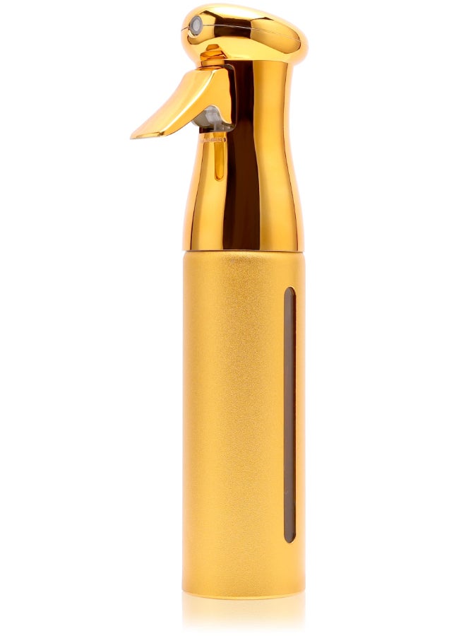ZIBARBER Salon Style Hair Spray Misting Bottle Fine Mist Continuous Spray Bottle10 Oz Shiny Aerosol Free Water Mister for hairstylingCleaning Solutions Dispensing Gold - Image 2