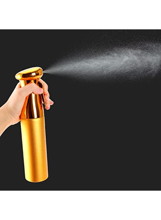 ZIBARBER Salon Style Hair Spray Misting Bottle Fine Mist Continuous Spray Bottle10 Oz Shiny Aerosol Free Water Mister for hairstylingCleaning Solutions Dispensing Gold - Image 3