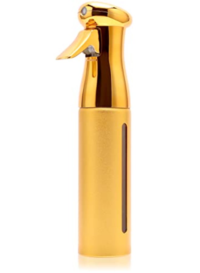 ZIBARBER Salon Style Hair Spray Misting Bottle Fine Mist Continuous Spray Bottle10 Oz Shiny Aerosol Free Water Mister for hairstylingCleaning Solutions Dispensing Gold - Image 1