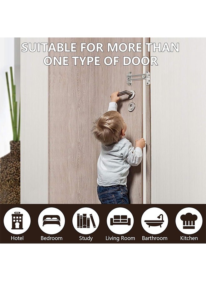Door Chain Lock, Swing bar Door Lock Bolt, Inner Door Chain Lock, Hotel Door Latch Lock, Latch Guard, Kid Door Lock, Metal Bolt Lock - Image 4