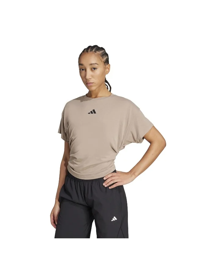 Adidas Adidas Power Tee Brown T-Shirt (Short Sleeve) T-Shirts For Women