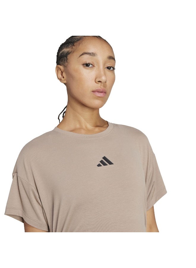 Adidas Adidas Power Tee Brown T-Shirt (Short Sleeve) T-Shirts For Women - Image 5